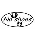 stickers pas de chaussures "No shoes"