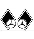 Stickers Losange Mercedes décalé