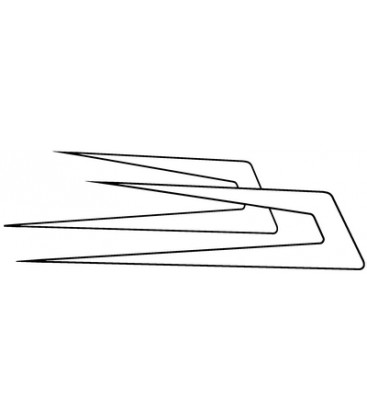 Flèches Danoises vide avec contour par deux