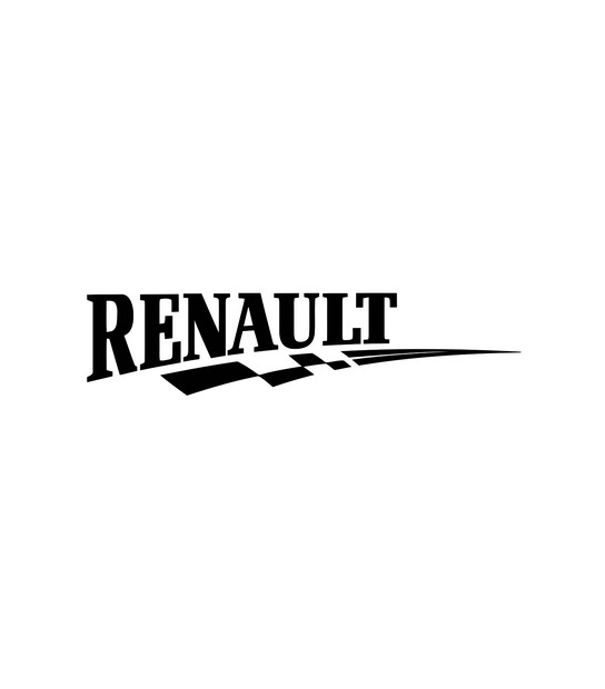 Stickers logo Renault et lettrage