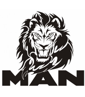 Stickers Man tête Lion 