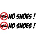 stickers pas de chaussures "No Shoes !" N°3