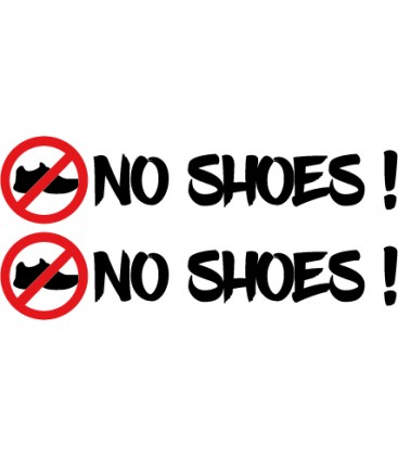 stickers pas de chaussures "No Shoes !" N°2